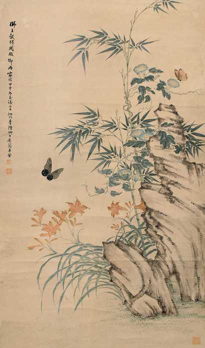 陆抑非 花卉 立轴